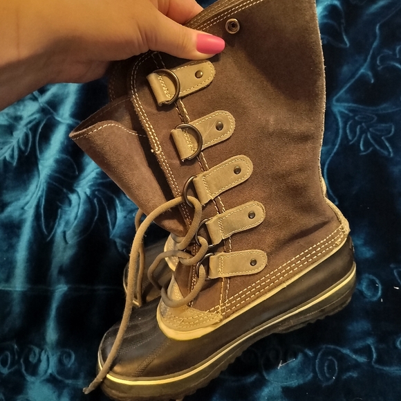 EUC Sorel waterproof boots grey size 6.5 as is - Picture 4 of 11